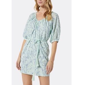 {NWT} $298 JOIE Tillman Belted Printed Eyelet Minidress